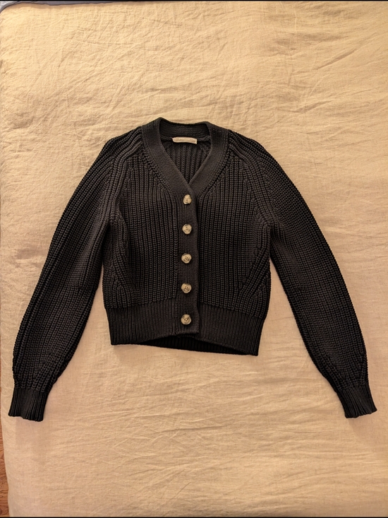 Everlane Sweaters - Everlane Black Chunky Knit Button Cardigan